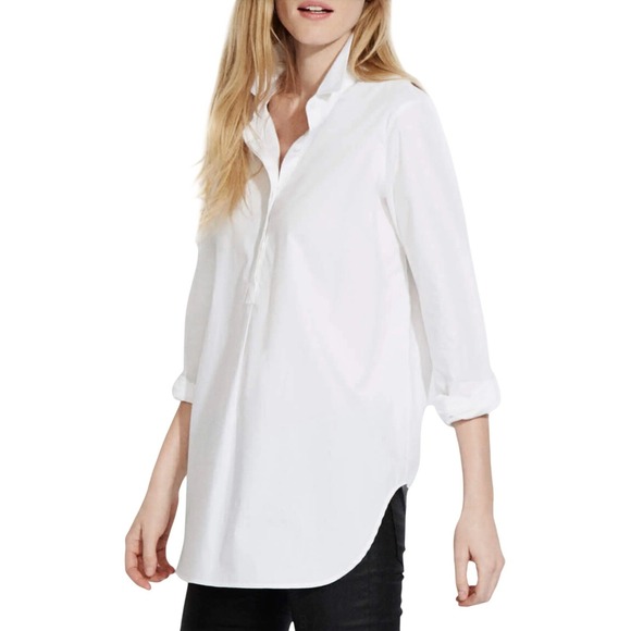 AYR Tops - AYR Women's White Button-Down Tunic Shirt